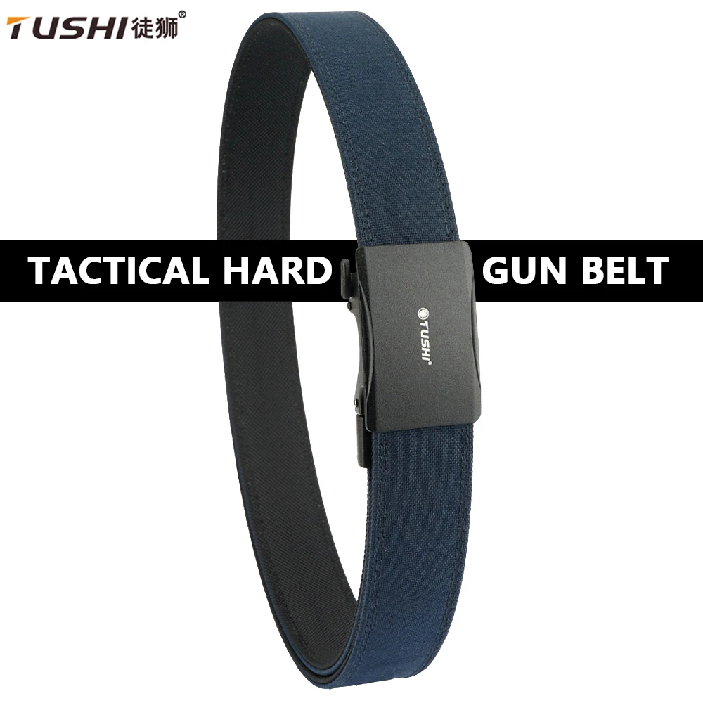 

TUSHI New 1100D Unisex Military Tactical Belt Hard Metal Buckle Quick Release Nylon Men's Belt Casual Waistband IPSC Accessories