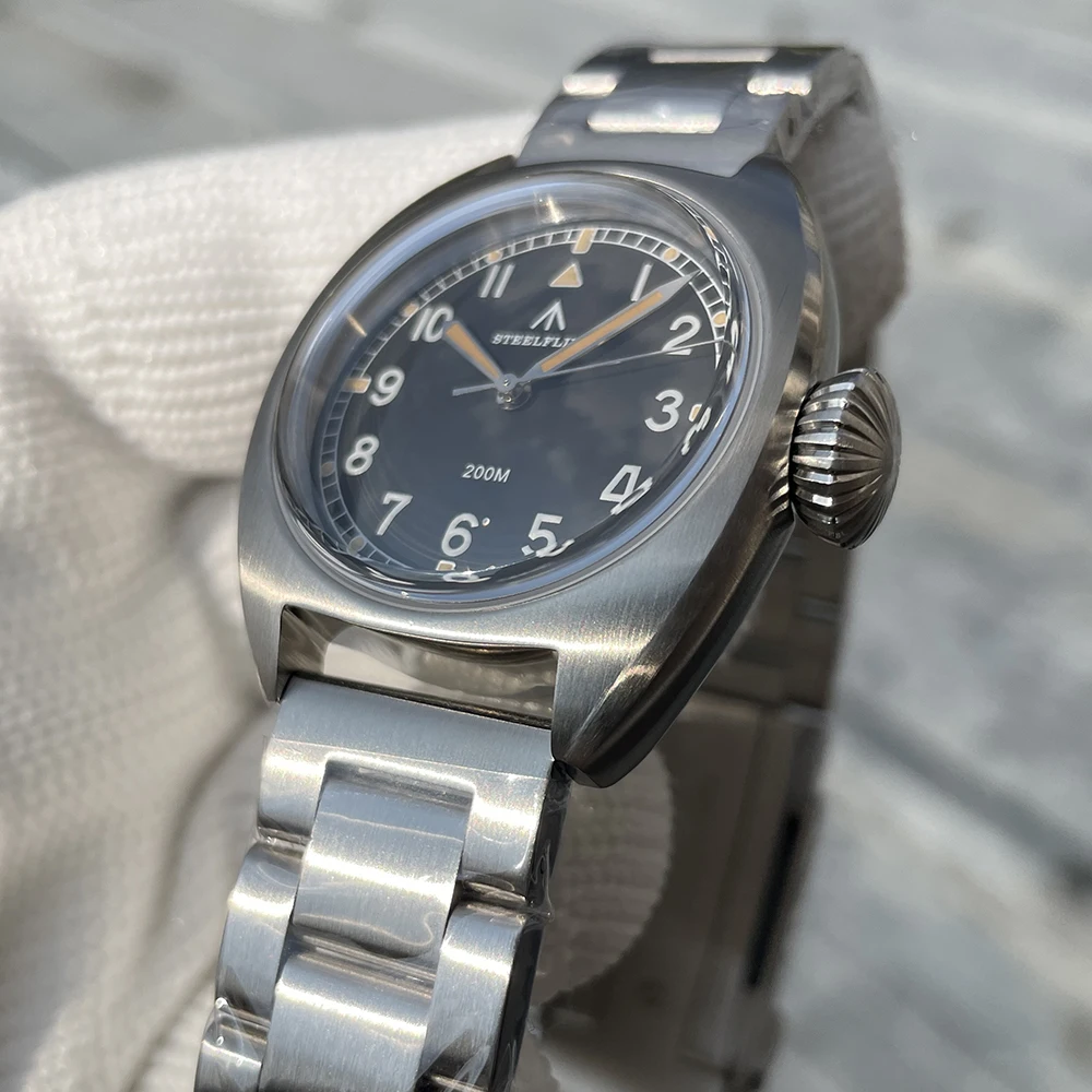 STEELFLIER الرسمية SF745 الفاخرة ساعة كوارتز صغيرة سوبر مضيئة VH31 حركة كتم 20Bar مقاوم للماء للجنسين موضة الغوص ساعة