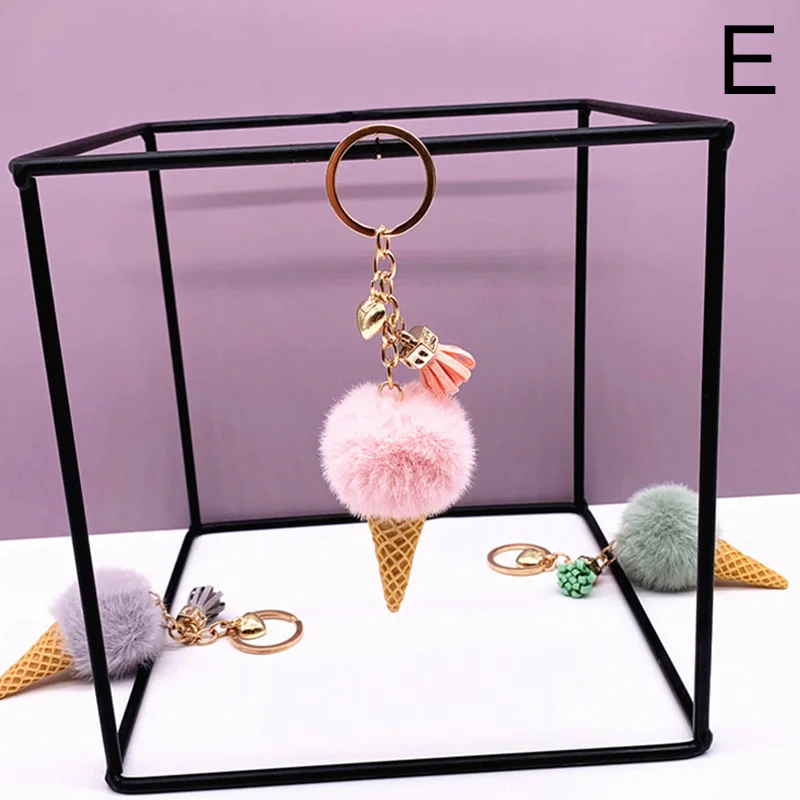Ice Cream Plush Keychains for Bags and Accessories
