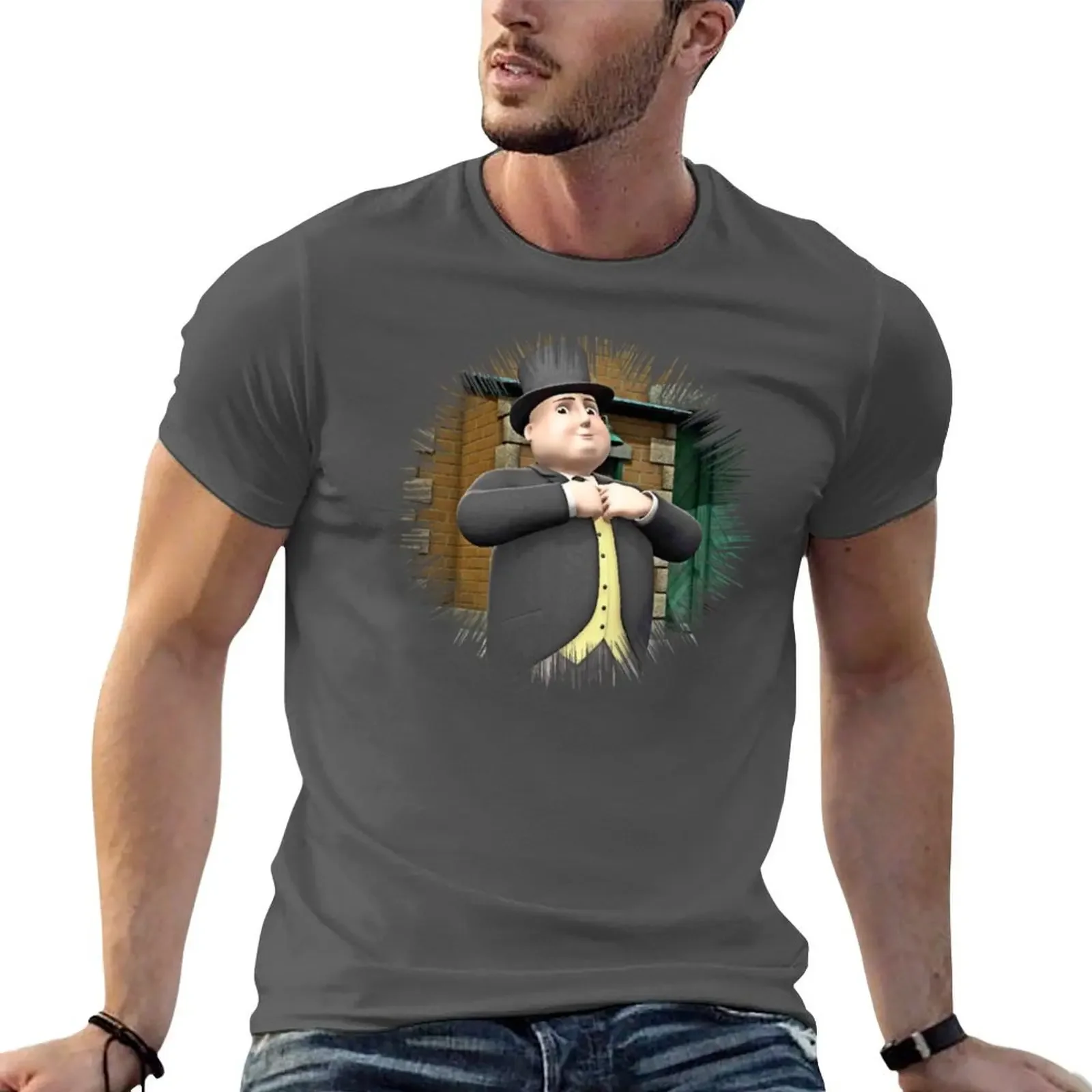 The Fat Controller Sir Topham Hatt T-shirt aesthetic clothes heavyweights hippie clothes men workout shirt