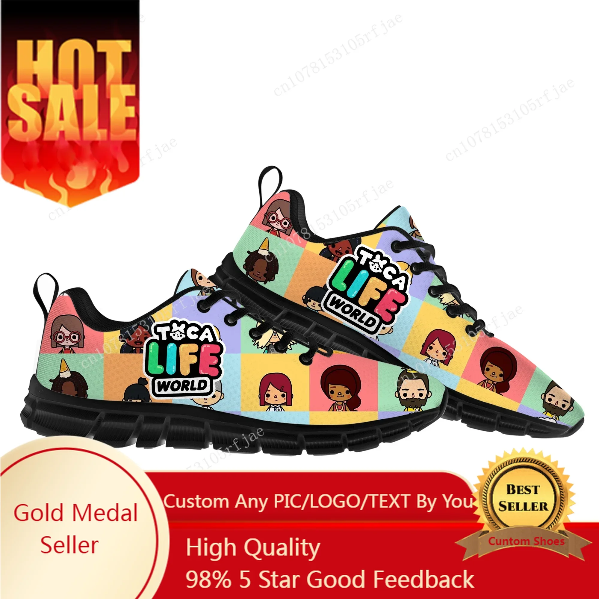 

Toca Life World Sports Shoes Cartoon Game Mens Womens Teenager Sneakers Fashion Sneaker Custom Built Shoes