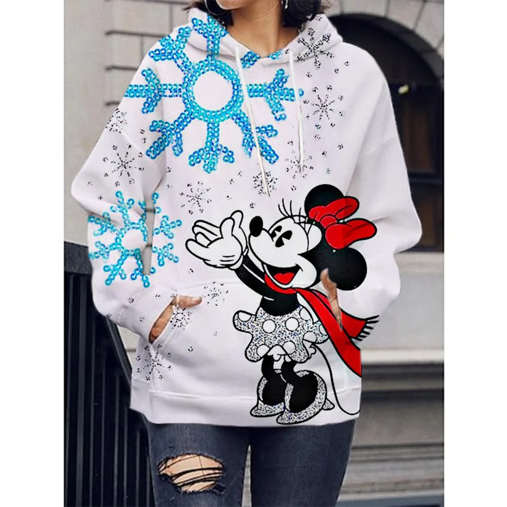 

New Christmas Collection Hoodies Men Women Autumn Long Sleeve Disney Donald Duck and Mickey Mouse 3D Printed Y2K Sweatshirt