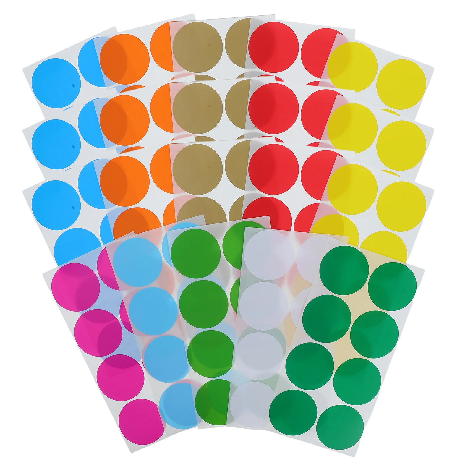 Round Adhesive Labels Circle Sticker Sheets For Labeling Bottles Packages Files Organization Home Office School Use