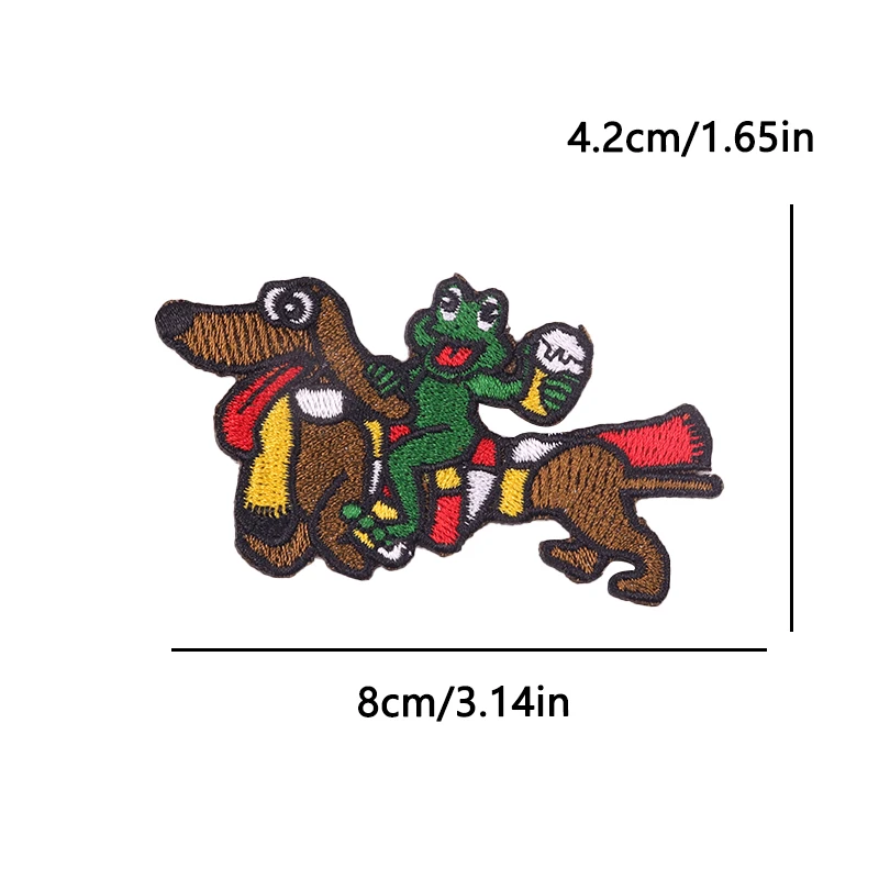 Nederland Oeteldonk embleem patch kikker borduurwerk patch opstrijkbare patches voor kleding Nederland carnaval geborduurde patches