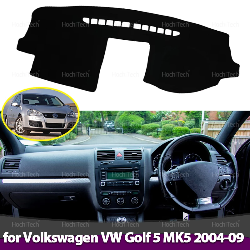 ل Volkswagen VW Golf 5 MK5 A5 2004 2005 2006-2009 المضادة للانزلاق حصيرة غطاء لوحة القيادة السجاد ظلة Dashmat اكسسوارات #1