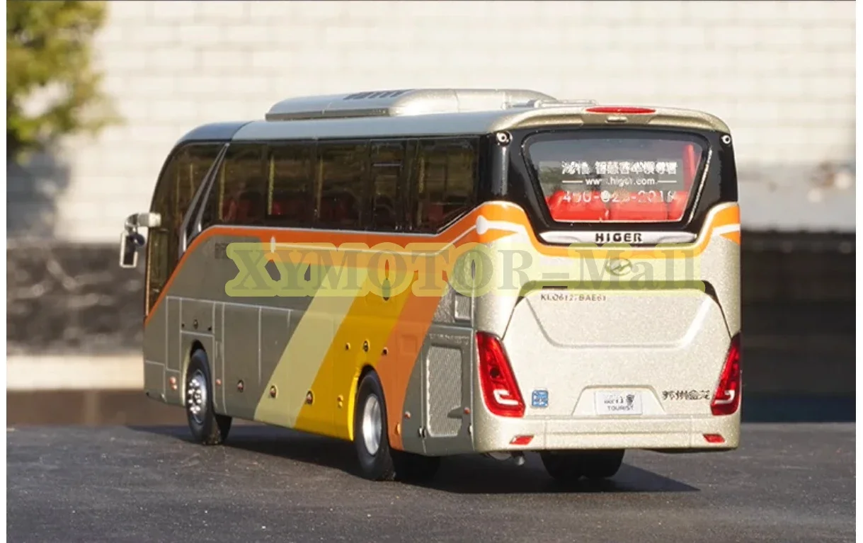 1:42 For Suzhou Jinlong Haige Alloy Model Bus Diecast Hobby Toys Kids Boys Gifts Display Collection Ornaments Tourist Yellow