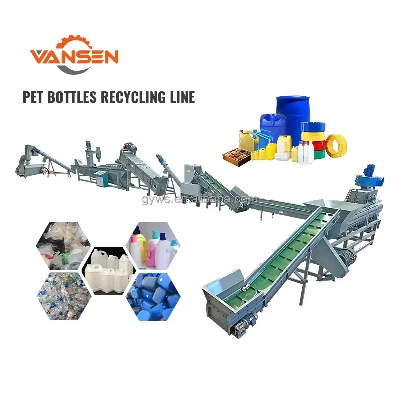 Pet Bottle Crushing Washing Drying Recycling Line Hdpe Milkbottle Recycling Washing Line Plastic Ldpe Film Washing Line