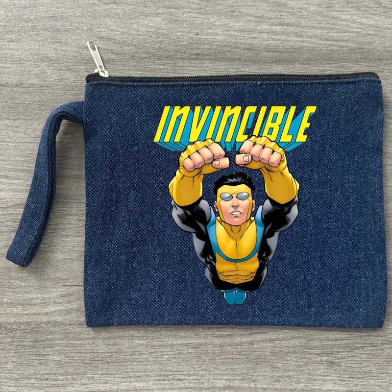 

Invincible Universe Handbag Makeup Bag Fashion Denim Cosmetics Storage Canvas Bag Environmentally Women's Shopping Wallet
