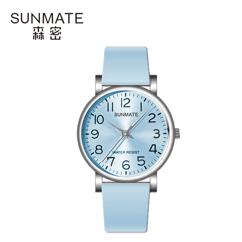 

SUNMATE hot-selling silicone strap watch, simple digital face design, waterproof function, the first choice for daily leisure