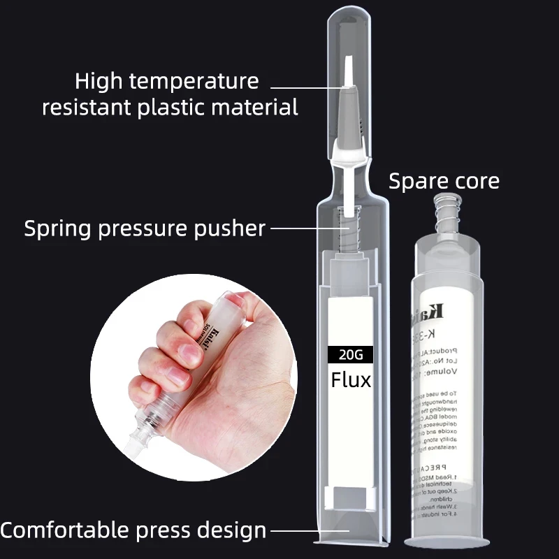 2Pcs Kaisi K-338 Solder Flux BGA PCB No-Clean Solder Paste Welding Advanced Oil Flux No corrosion 10cc Soldering Repair Paste
