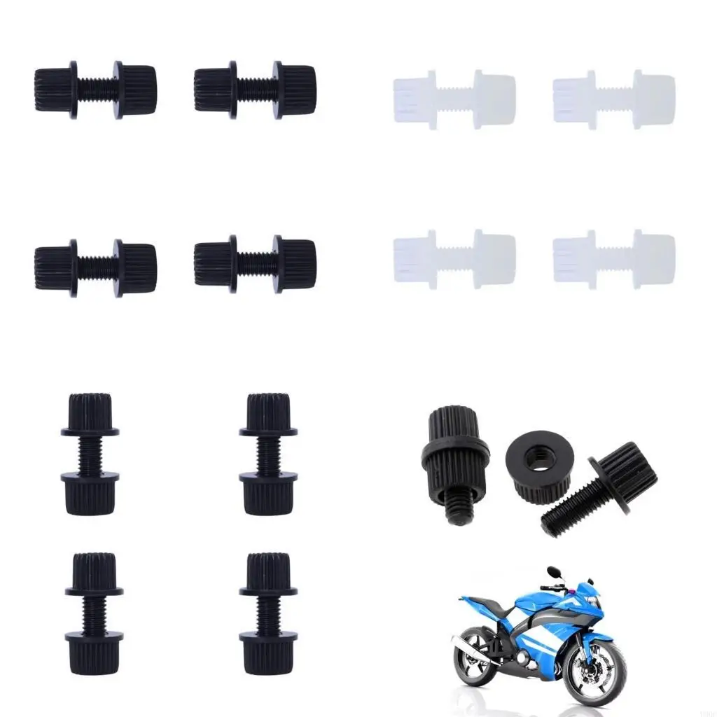 4pcs Reliable Nylon License Plate Screws Rust Proof Fasteners for Motorcycles New