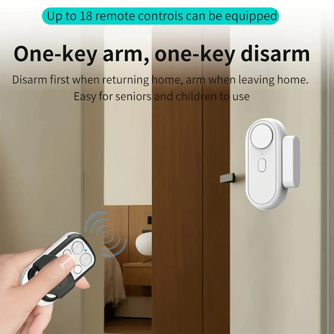 Sicherheits- und Diebstahlschutztüren, Alarm zum Öffnen der Haustür, Ausgangserinnerung, magnetischer Türalarm mit hoher Dezibelzahl und Fernbedienung