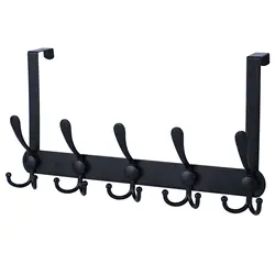 Over The Door Hooks with 10 Hooks Easy Install Coat Rack Wall Mounted for Home Bathroom Kitchen Holder Hanger Coat Hat Towel etc