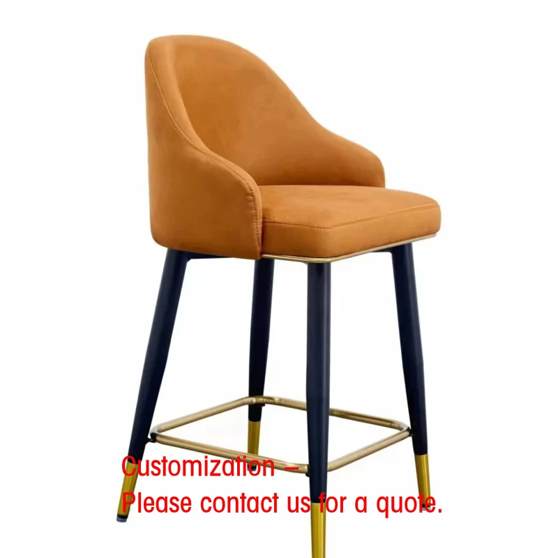 

custom.Best-Selling High Metal Bar Stool Chair with Armrest & Backrest New Restaurant Warehousing & Supermarket Supplies