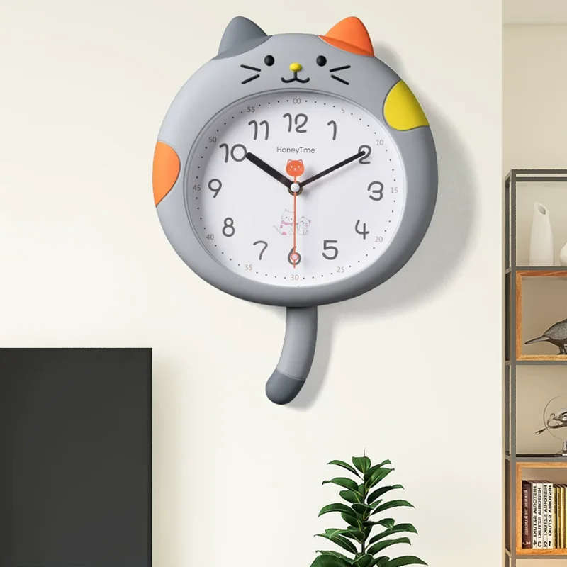 Cartoon Creative Clock Wall Digital Luxury Living Room Modern Bedrooms Design Wall Clocks Restaurant Reloj De Pared Wall Decor