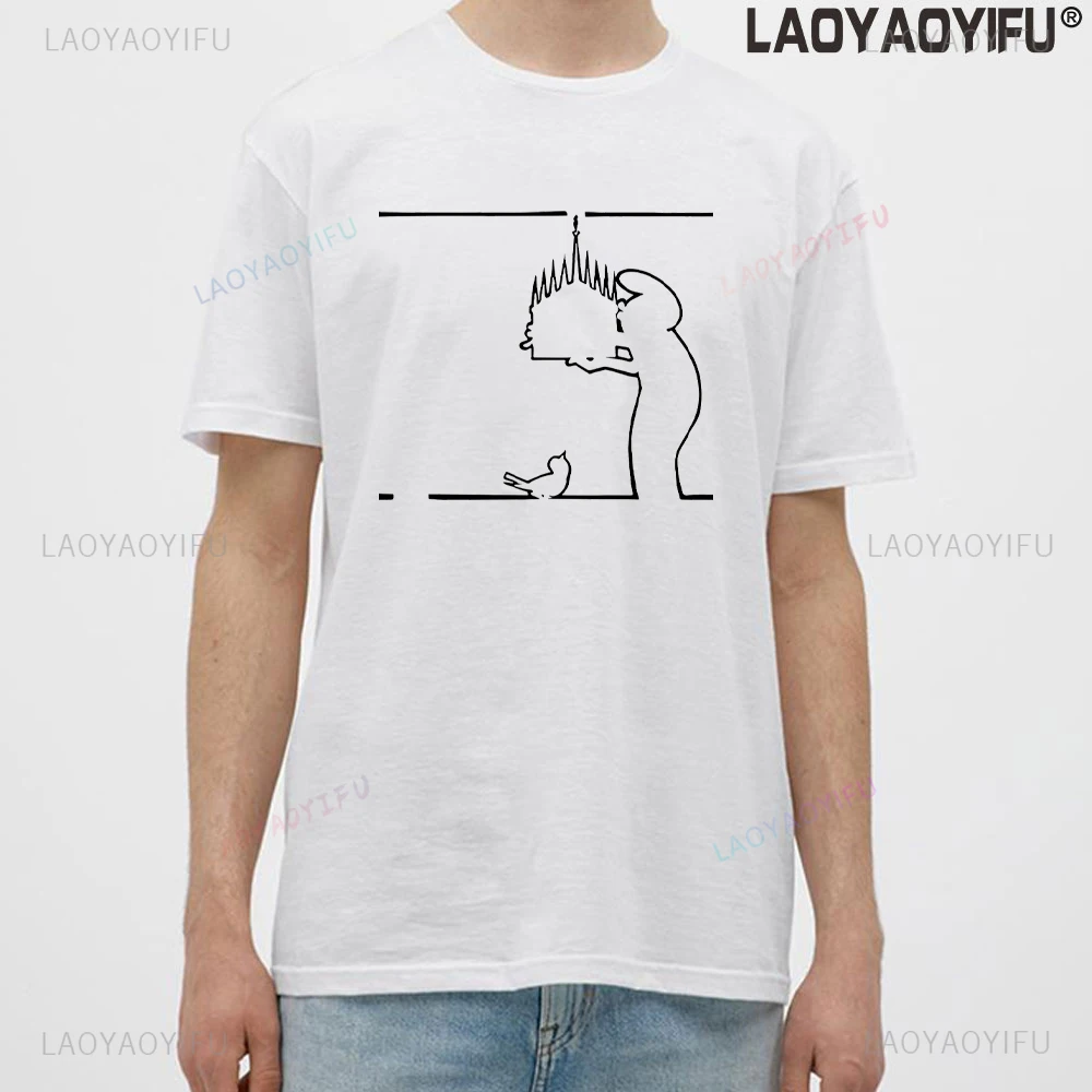 لا لينيا الخط Osvaldo Cavandoli TV قفص العصافير رجل تي شيرت مطبوع مريح الهيب هوب هدية فكرة القطن تي شيرت الاشياء رائجة البيع