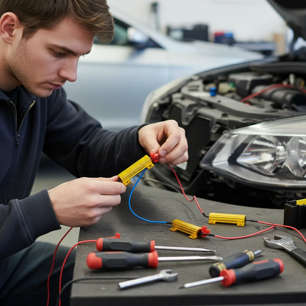 

Cable Harness Decoder LED Error Wiring Resistance Fog Lamps Decode Load Resistor Headlight Load Resistor Turn Signal 50W 6 ohm