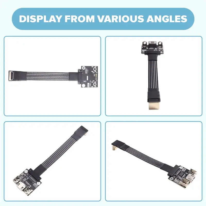 2026 New -Compatible ADT 24P 2.1 Type A-A Male To Female Flat Thin Video Extension Cable Aerial FPV HDMI2.1 FFC Cable
