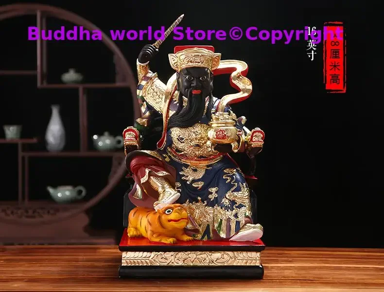 GOOD Asia HOME Taoist Temple Patron saint God of wealth ZHAO GONG MING God statue bless safety health good luck statue