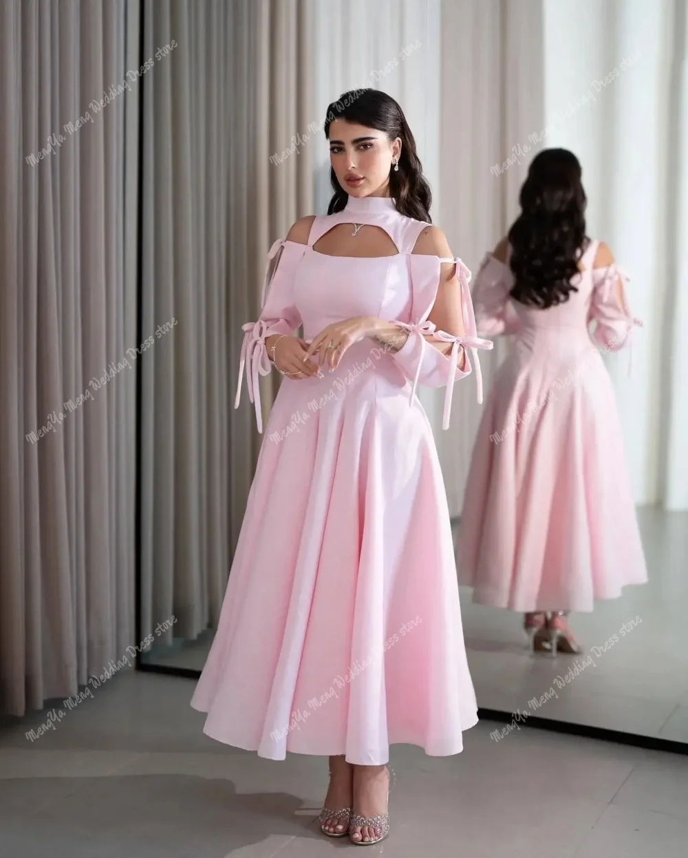 ZHUISHU A-line Evening Dress Sexy Sweetheart Cut Out Sleeves Prom Gowns Customized Saudi Arabric Ankle Length Prom Gown 2025