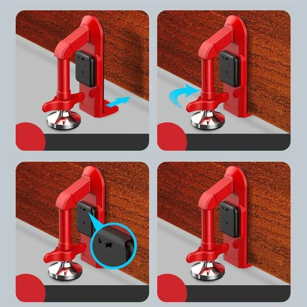 Aluminum Alloy Red Door Stop Alarm Door Lock With Sirens Doors Anti-theft Hotel Security Device Home Security Door Stop Alarm