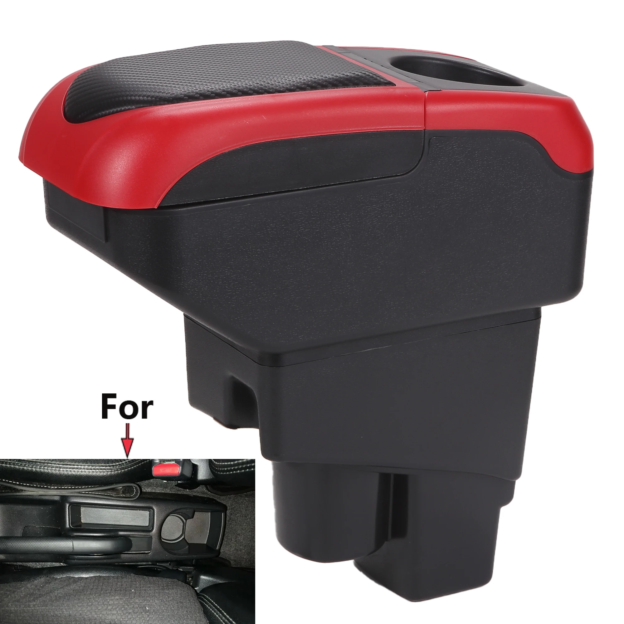 Reposabrazos para Honda Jazz 1, Caja de Almacenamiento para Coche, Compatible con Honda Fit Jazz 1, Modelos 2004, 2005, 2006, 2007, Accesorio Interior para Auto