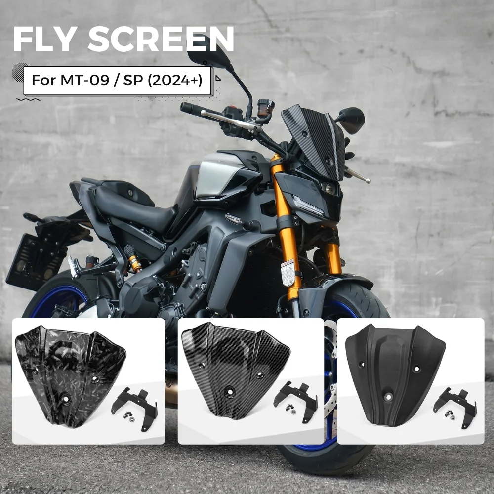 Image of MT09 Motorrad-Windschutzscheibe Kleines Windschutz-Kit Windabweiser für Yamaha MT-09 MT 09 SP 2024 2025 2026 Fly Screen Zubehör