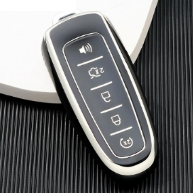 

5 Buttons TPU Remote Car Key Case Cover Fob For Ford Explorer Edge Escape Flex Taurus 2011 2012 2013 2014 2015 Smart Key