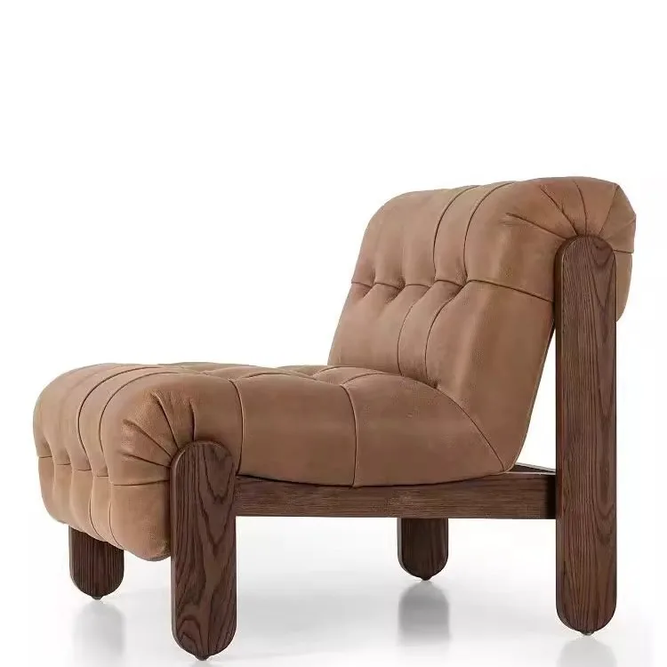 Светлый роскошный диван-кресло из цельного дерева в средневековом стиле, отель, проживание в семье, кафе, кресло для отдыха, ваби, ветер, гостиная, одиночный стул