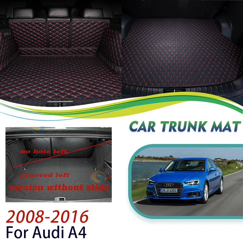 

Leather Car Mat For Audi A4 B8 8K 2008~2016 Saloon 5 Seater Anti-dirty Pad Rear Cargo Tray Carpet Mud Car Accessories Decoration