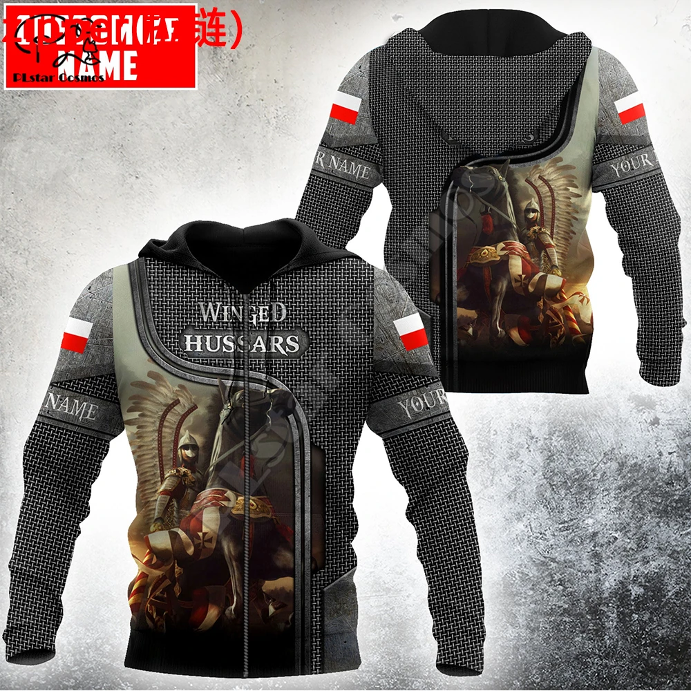 PLstar Cosmos Polish Winged Hussar Cavalier Tattoo Custom Name Tracksuit 3DPrint Men/Women Harajuku Pullover Casual Hoodies A13