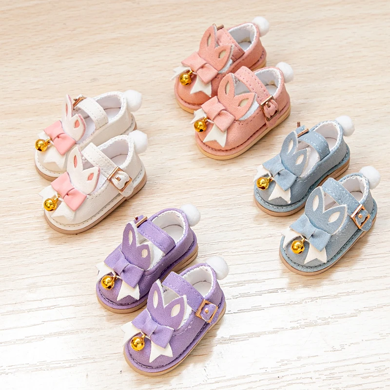 1/6bjd Doll Shoes Handmade 5.3cm * 3cm * 2.4cm Fashionable Flat Shoes Cute Rabbit Shoes Suitable For Dollfie Dod Dollmore Luts