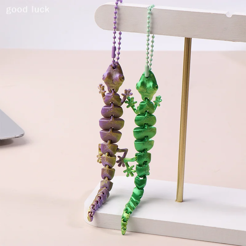 3D-geprint ornament gelede muur gekko flexibele gezamenlijke modellen creatief stressverlichting speelgoed cadeau