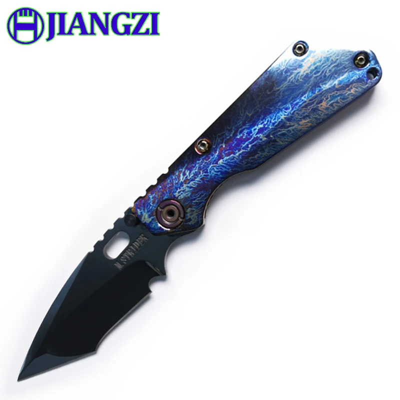 

new folding knife craft M390 titanium high quality outdoor pocket camping tool couteaux Carbon Mirror/DLC sharper Fruit knives