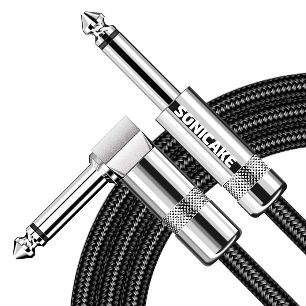 SONICAKE Braided Guitar Cable 3m/6m 6.35mm Audio Cable 1/4