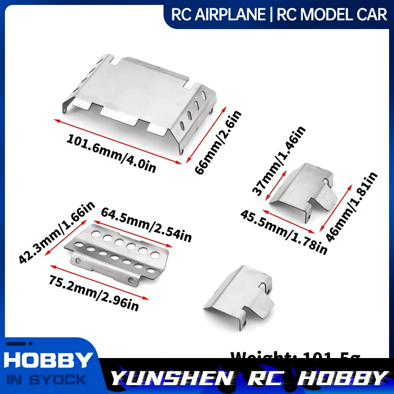 Fms Camel Cup Land Rover 1/10 Scale RC Vehicle Non-Destructive Installation Metal Chassis for Armor FCX10