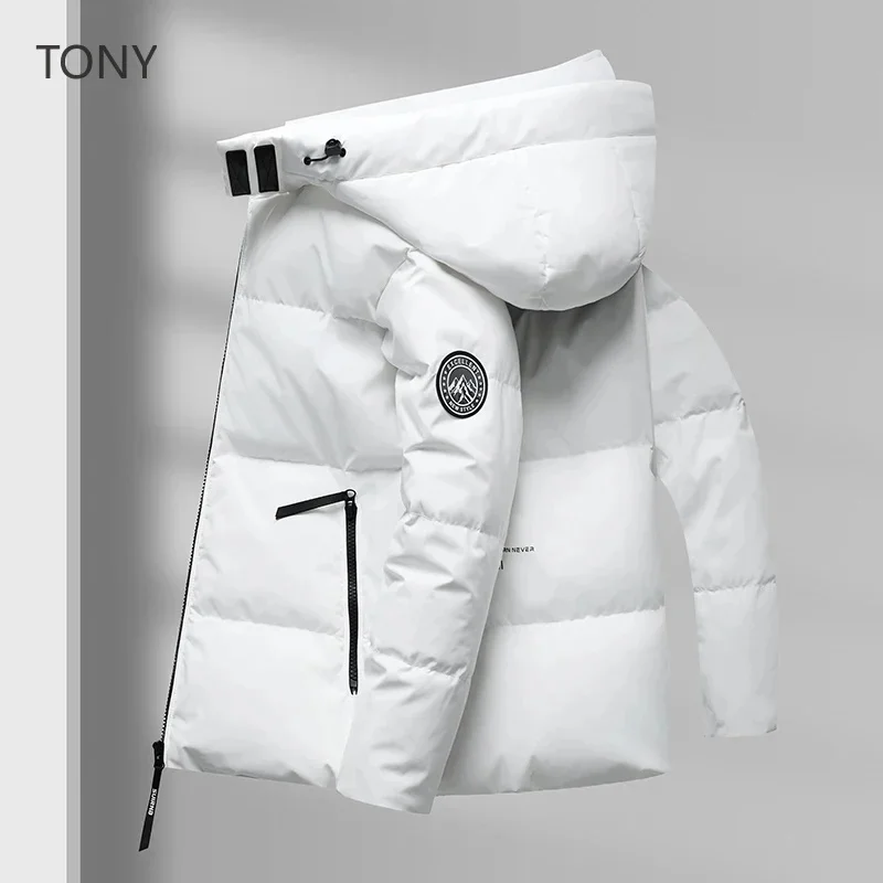 Removable Hat Short Down Jacket Duck Padding Designer Clothes Men Lightweight Padded Jackets 2025 Warm Man Winter Coat