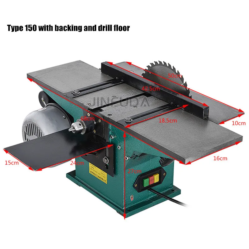 120A Multifunctional  Woodworking Planer Desktop Table Saw  Sanding Machine for Construction Work  drilling cutting and planning