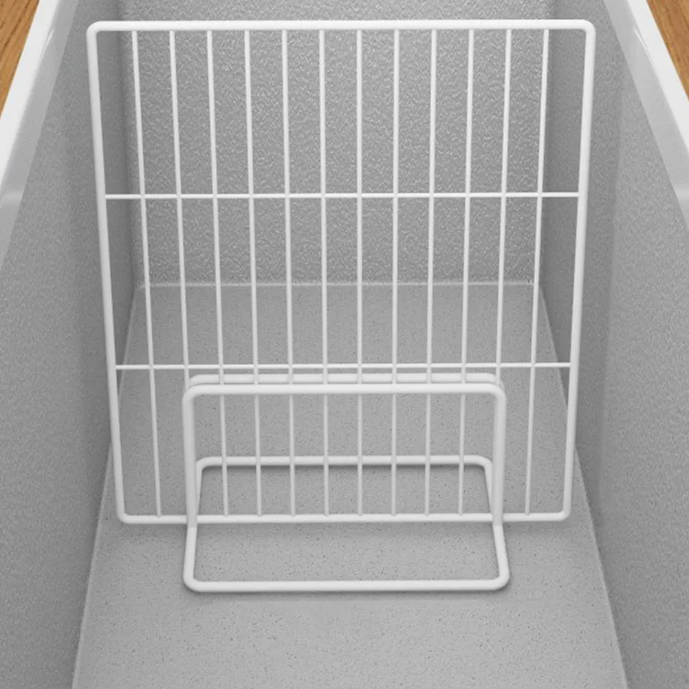 2Pcs Heavy Duty Iron Refrigerator Divider Bases Widened Base Freezer Shelf Organizer Fridge Partition Closet Divider