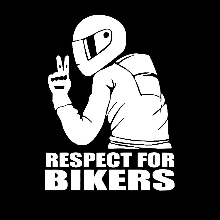 

Funny 3D Respect motorcycle sticker car universal window rear box, body glass, waterproof sticker accessories-Have a nice day