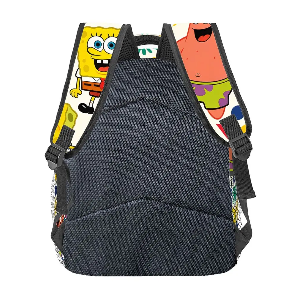 Cute SpongeBob & Patrick Star All Over Print Backpack Cartoon School Bag Casual Daypack for Travel School view 2