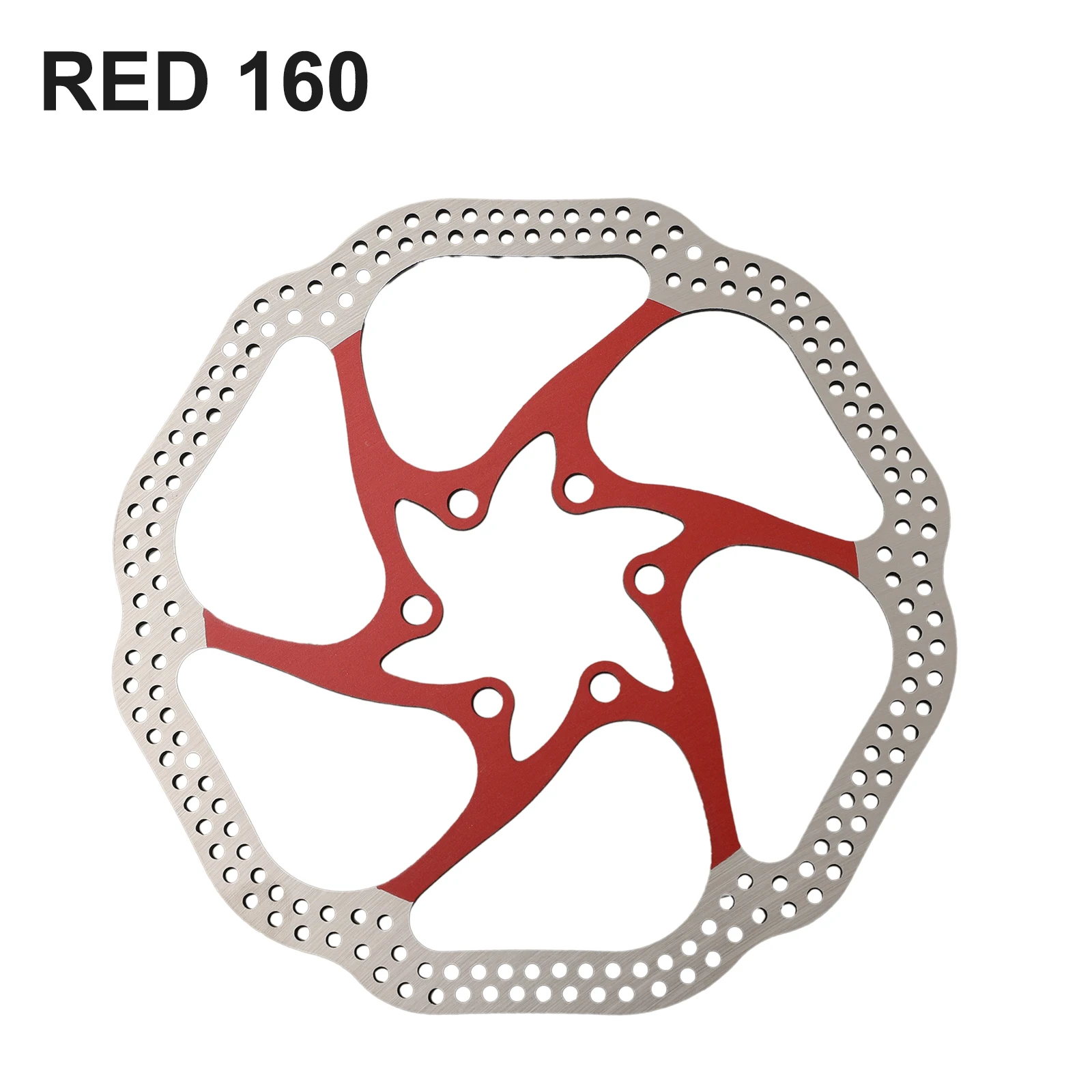 Reinforced Steel Bike Brake Rotors - Stainless Steel Construction  6 Hole Installation  Red/Yellow/Blue/Green Colors