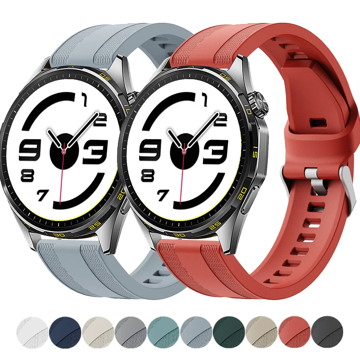 22mm Silicone Band for Huawei GT7 GT6/GT 7Pro 6Pro 5Pro 4Pro 46mm Sports Strap for Samsung Gear S3/Watch 3 45mm 46mm Bracelet