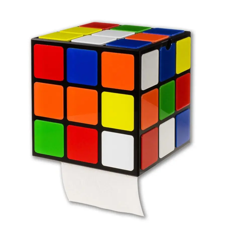 

Держатель для туалетной бумаги Magic Cube, новинка, диспенсер для рулонов салфеток с крышкой и полкой для хранения для вашего мобильного телефона, без сверления или стен