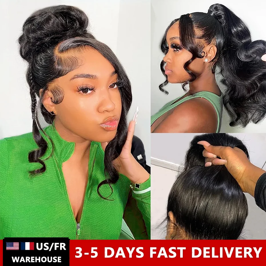 360 Full Lace Front Wigs Human Hair Body Wave 13x4 13x6 HD Lace Frontal Curly Remy Hair Wig Brazilian Human Hair For Women