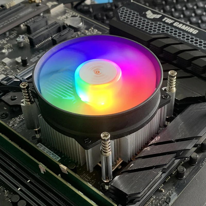 90MM RGB CPU Air-Cooled Cooler 4PIN Tower PC Radiator for Intel LGA 1155 1156 1150 1151 1366 1700 1200 2011 X79 X99 Ventilador