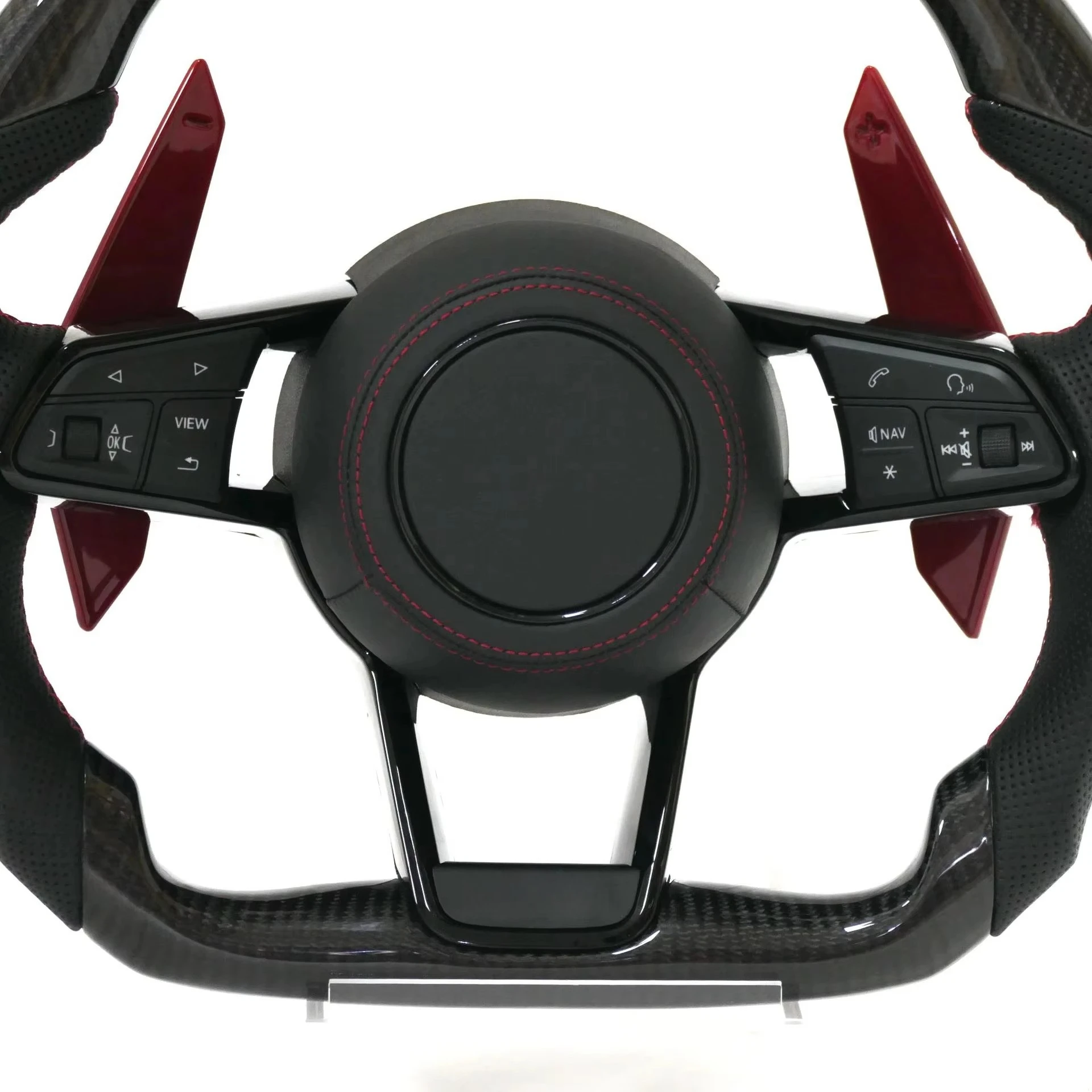 D-shaped racing steering wheel for A4 RS3 A3 A6 A5 R8 TT Q5 A7 RS6 YLC, compatible with various models