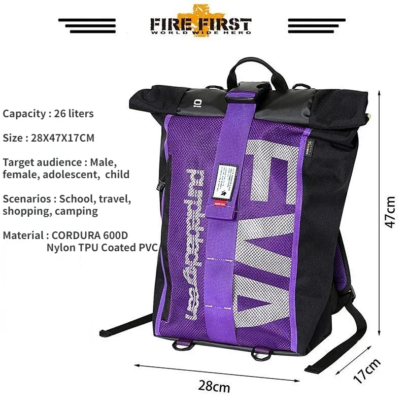 EVANGELION EVA Anime Hot Edge Large Capacity Waterproof Travel Shoulder Fashion Student Bag Comes with Asuka Ayanami Rei Pendant