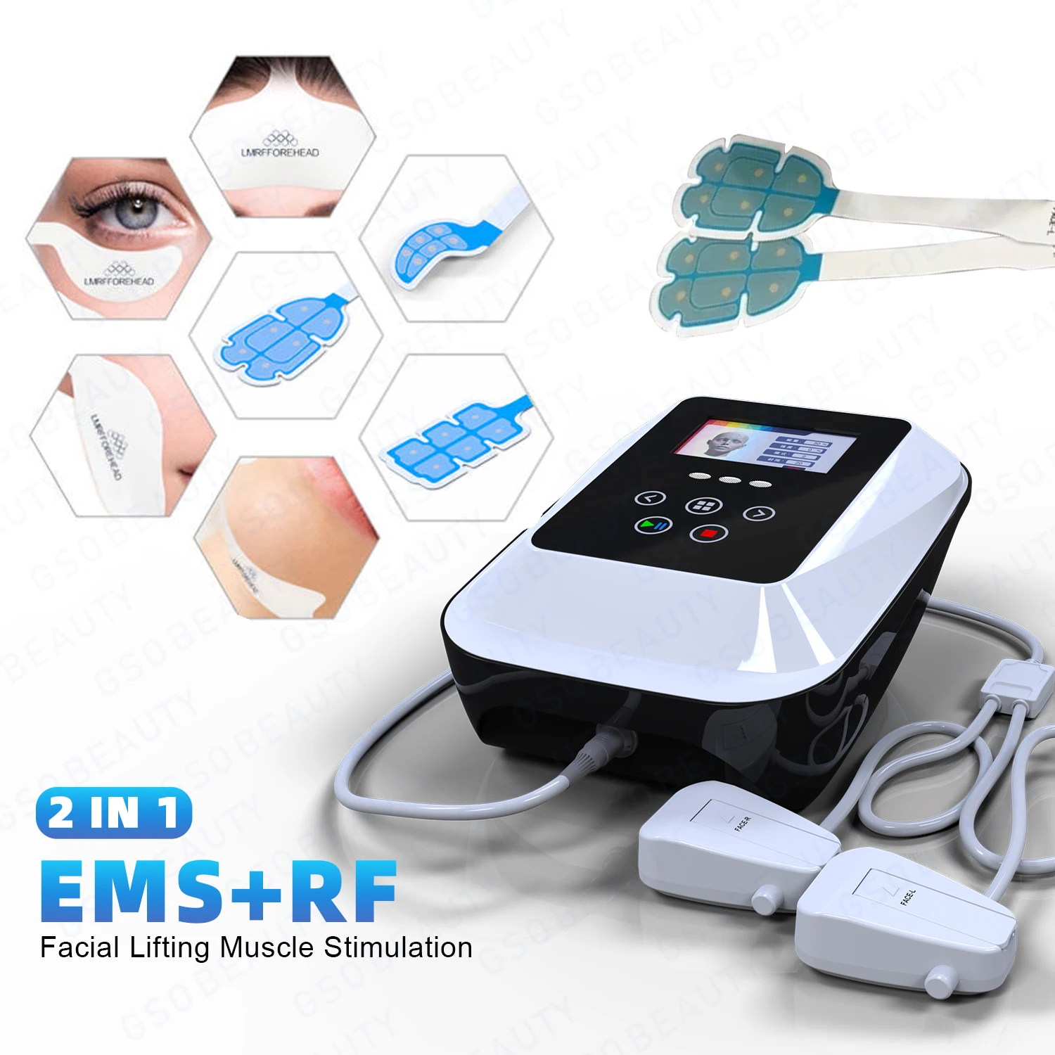Portable Beauty Instrument Facial Electrostimulation Pad Facelift Analysis Machine