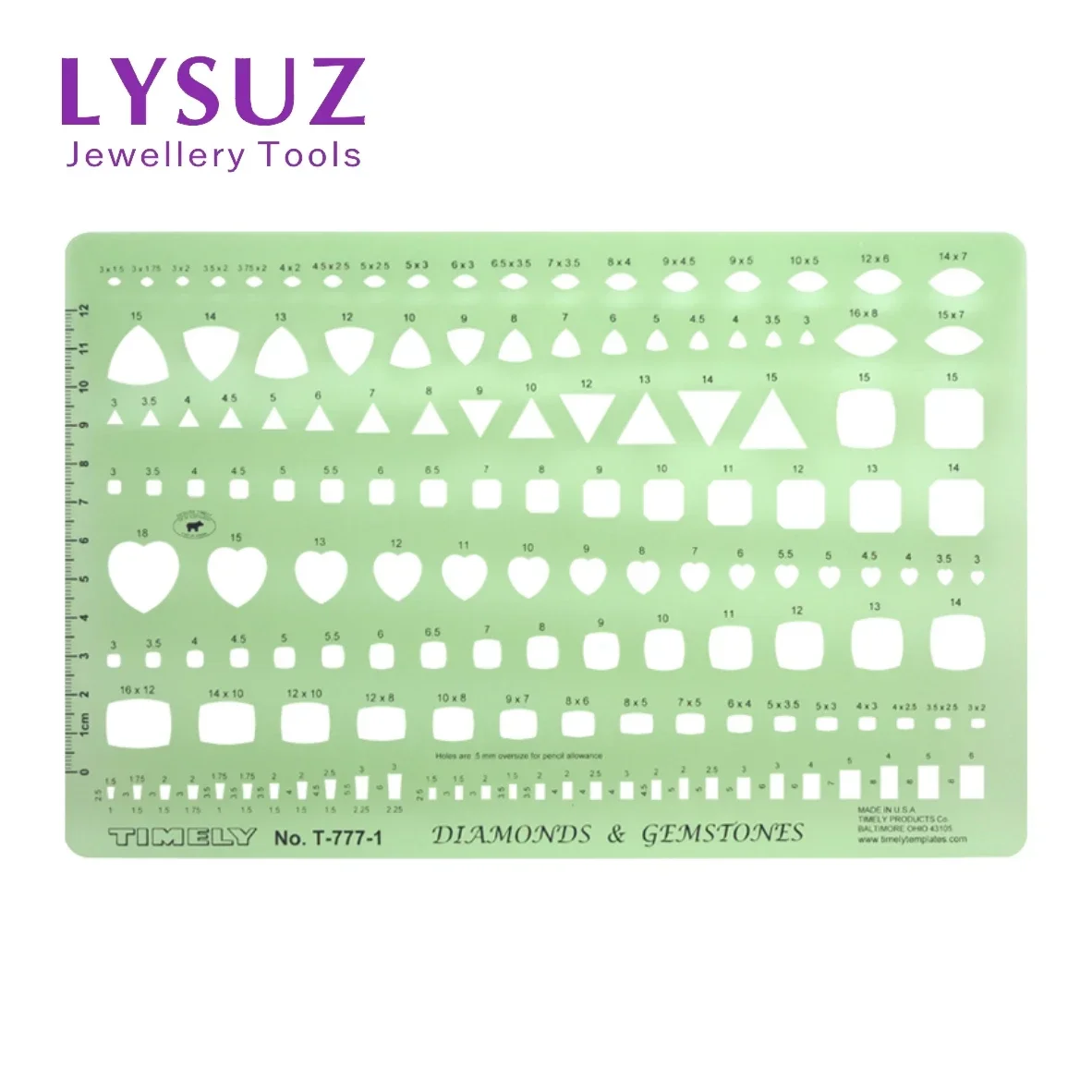 Modello di progettazione di gioielli tempestiamente Disegno di pietre preziose di diamanti Strumenti di design professionali Forniture T-777-1 T-777-2